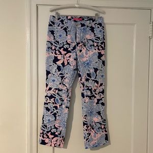 Lilly Pulitzer Cropped Blue Pants, Size 6